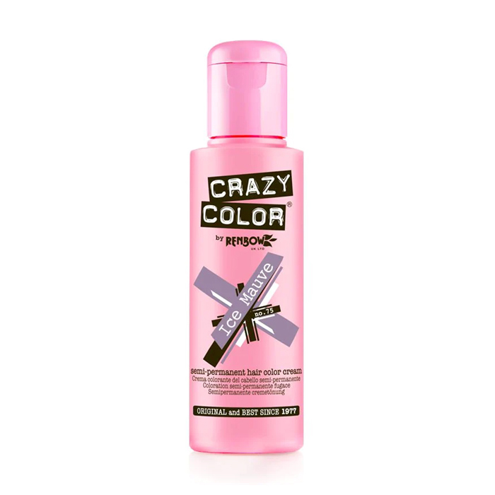 Тінт-фарба для волосся Crazy Color Semi Permanent Hair Color Cream 75 Ice Mauve, 100 мл